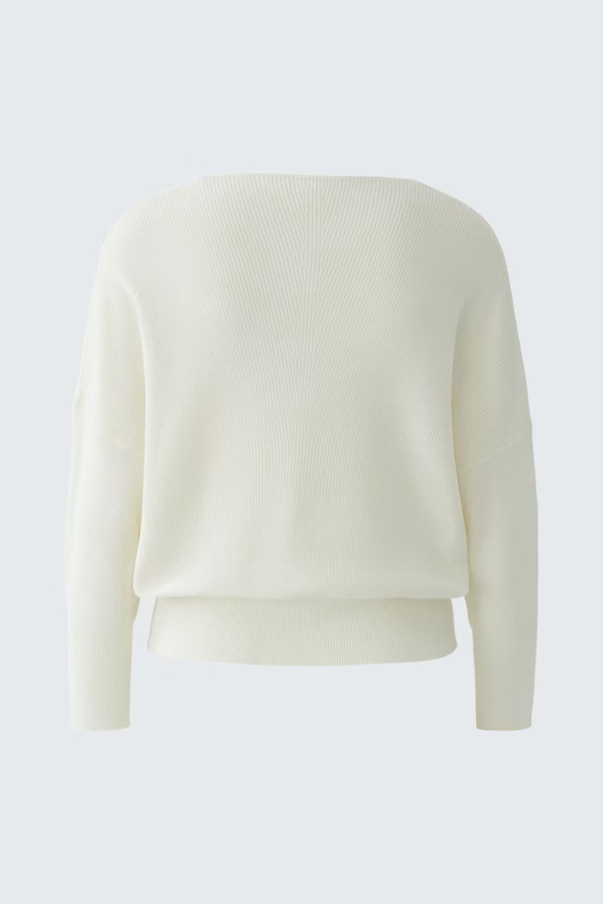 Oui 97918 Cream V.Neck Jumper