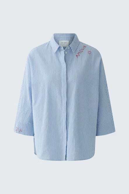 Oui 98647 Blue/White Striped Shirt