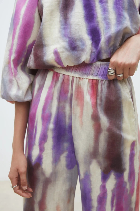 Suncoo Jack Mauve Wide Leg Trousers