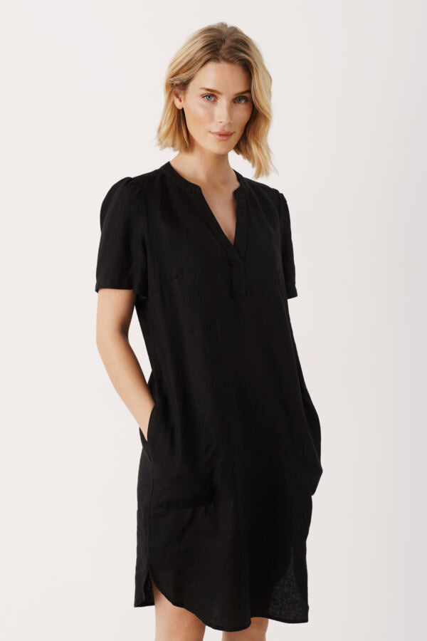 Part Two Aminase  Linen Dress - Rust or Black