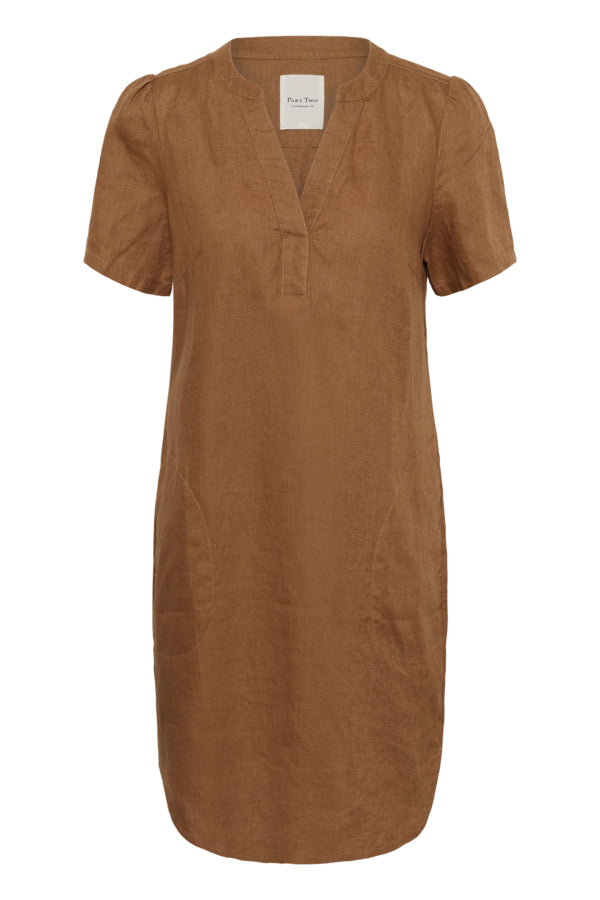 Part Two Aminase  Linen Dress - Rust or Black