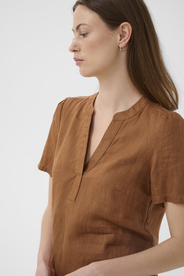 Part Two Aminase  Linen Dress - Rust or Black
