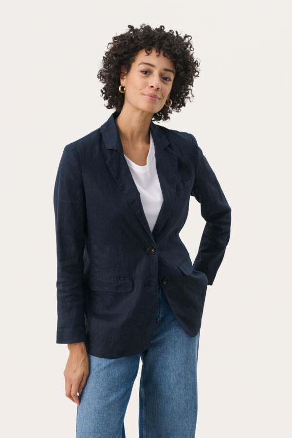 Part Two Nyan  Linen Blazer - Cream, Navy or White