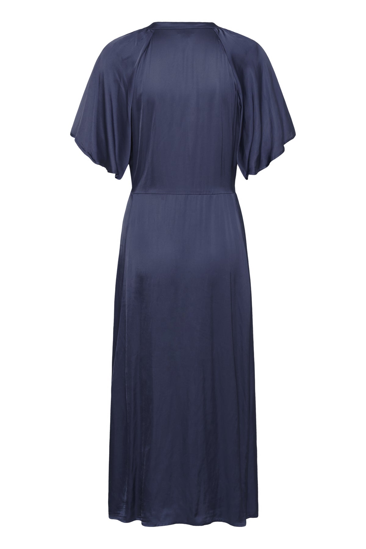 Part Two Alaja Blue Midi Dress – Elegant Satin Button-Front Dress