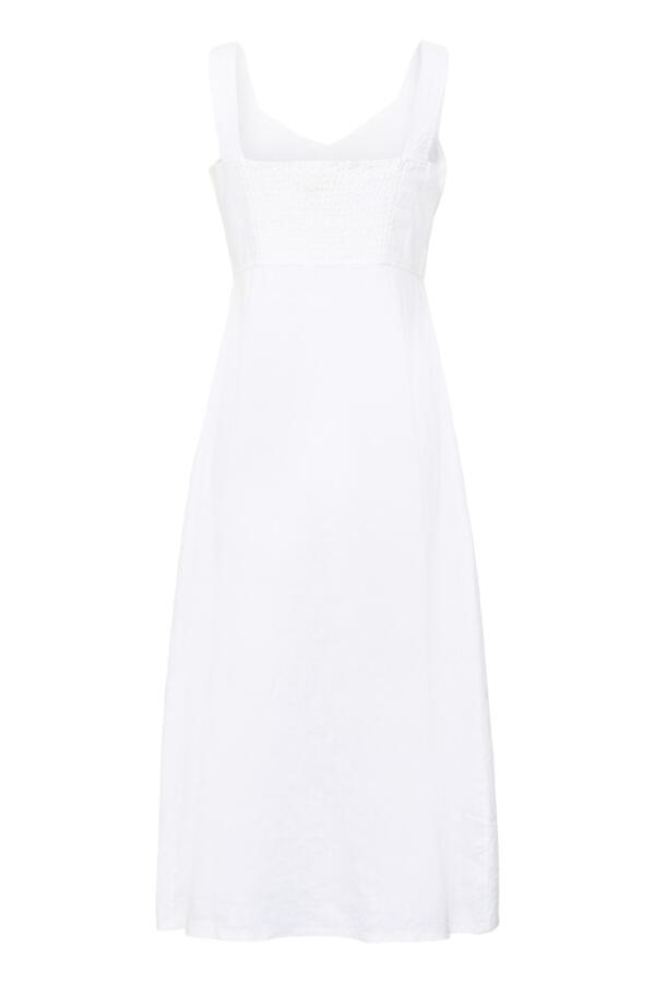 Part Two Botille Linen Midi  Dress - Argan Oil or Bright White