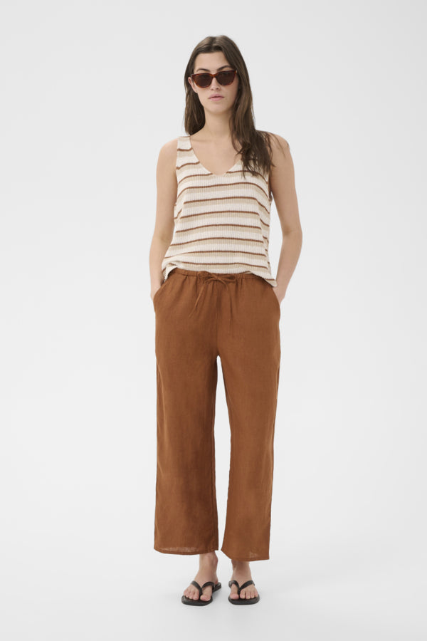 Part Two  Berita White or Rust Linen Trousers
