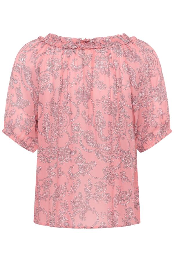 Part Two Part Two Bera Peachy Pink Dot Paisley Blouse
