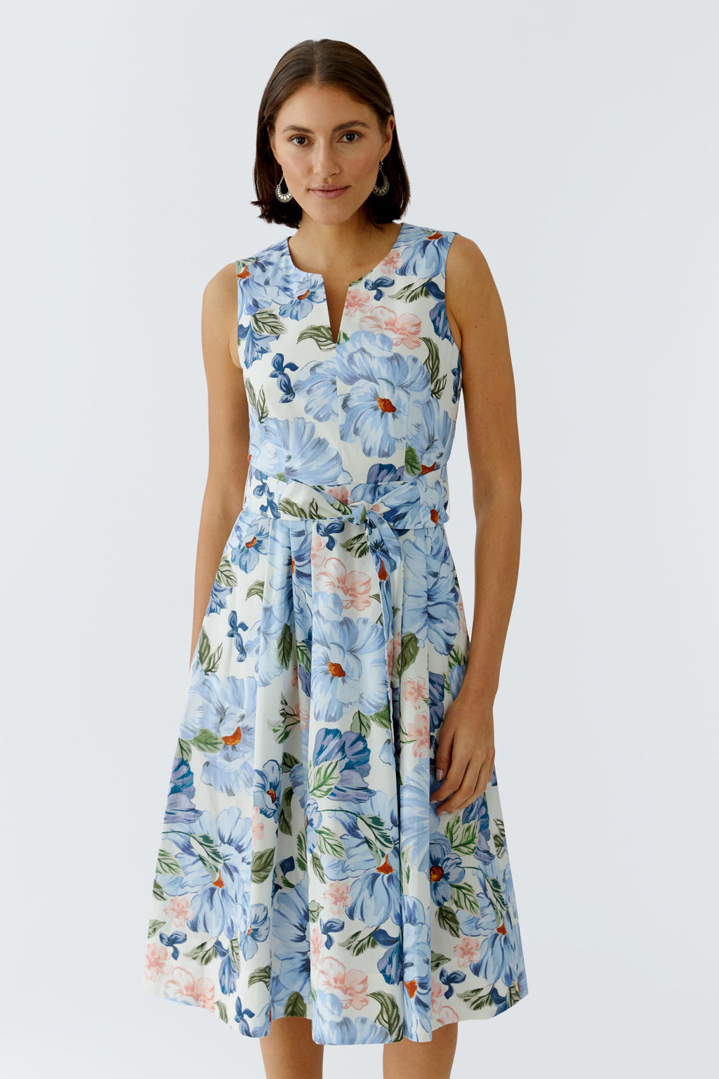 Oui 97167 Blue/White Sleeveless Dress