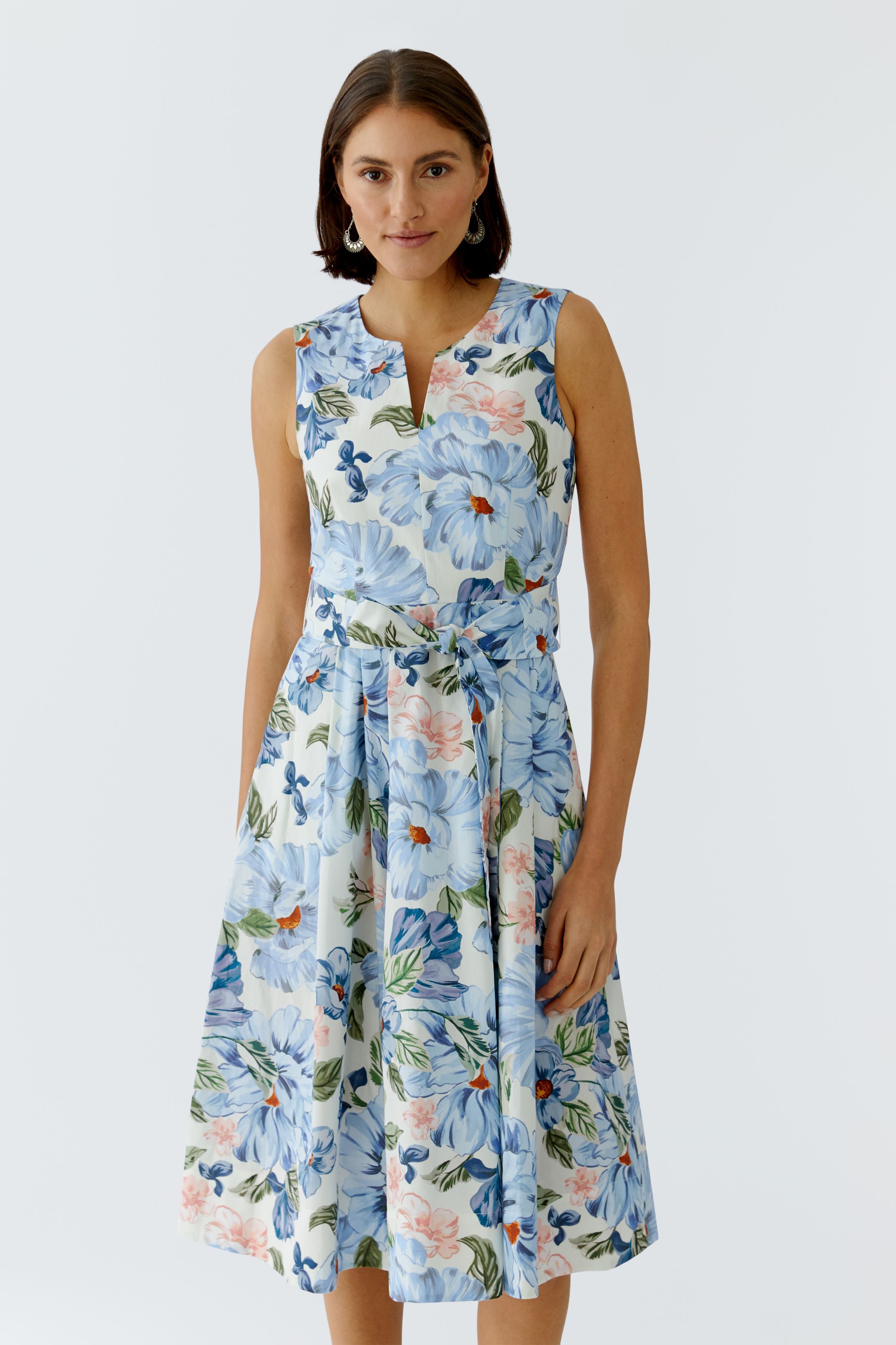 Oui 97167 Blue/White Sleeveless Dress