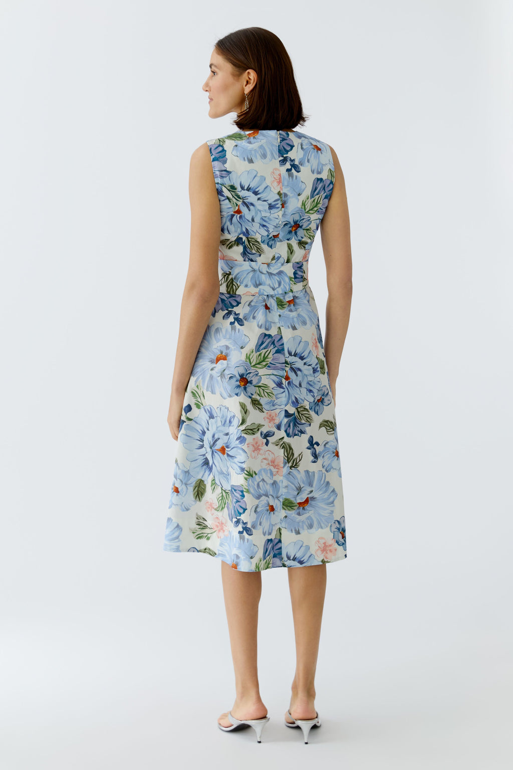 Oui 97167 Blue/White Sleeveless Dress
