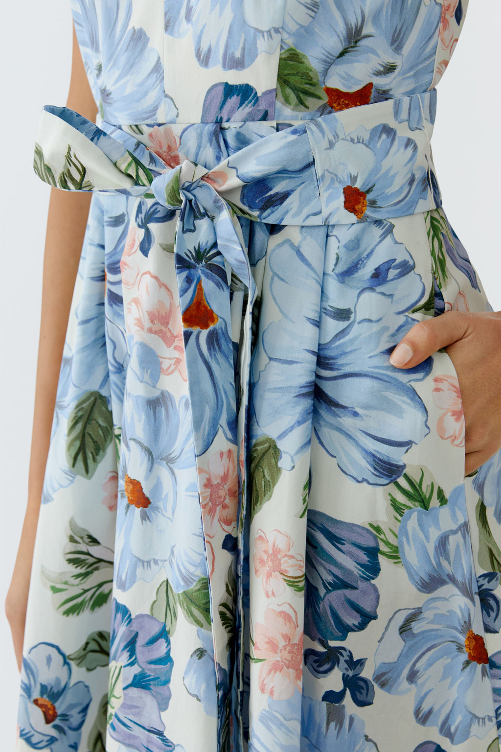 Oui 97167 Blue/White Sleeveless Dress