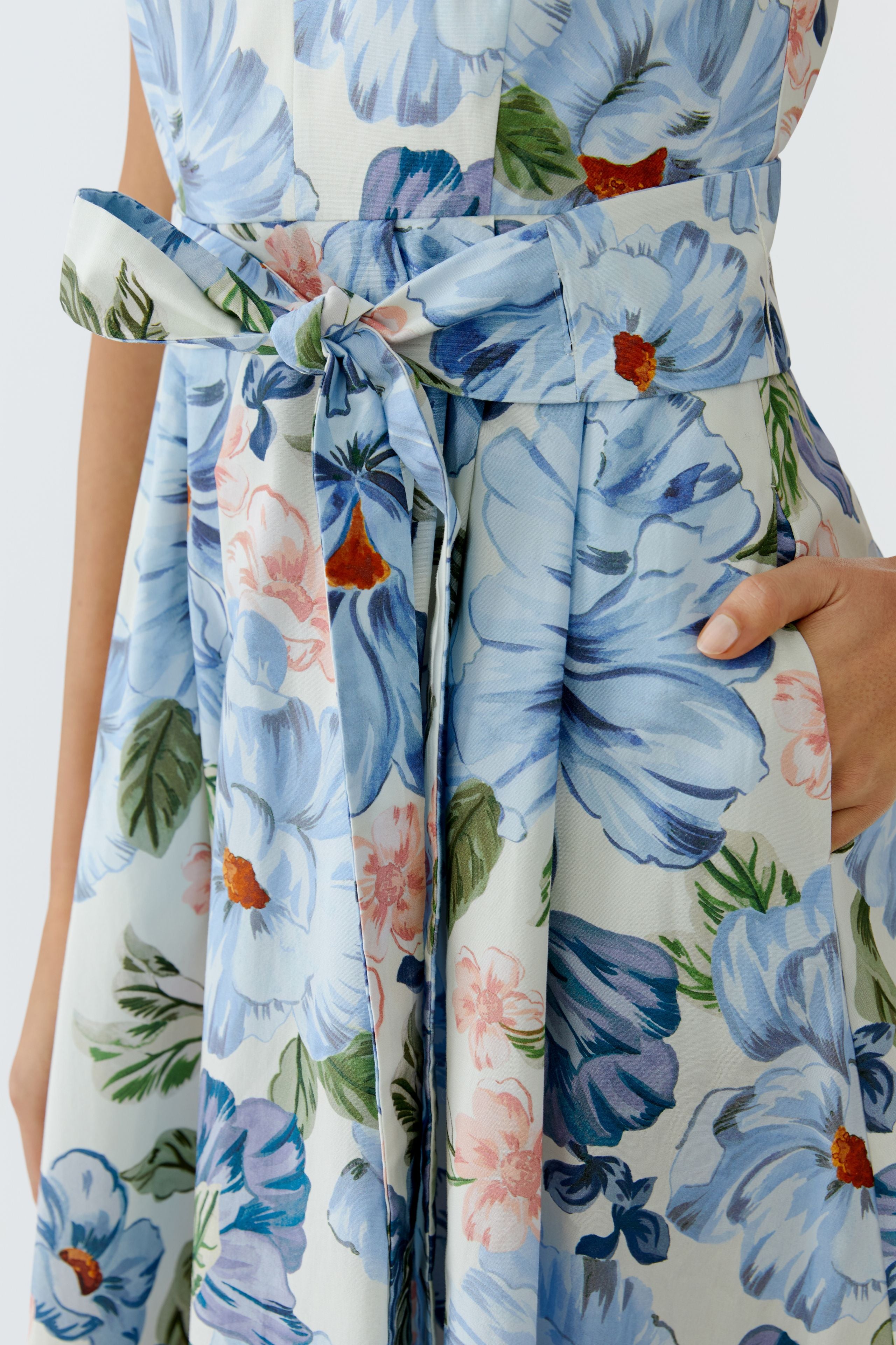 Oui 97167 Blue/White Sleeveless Dress