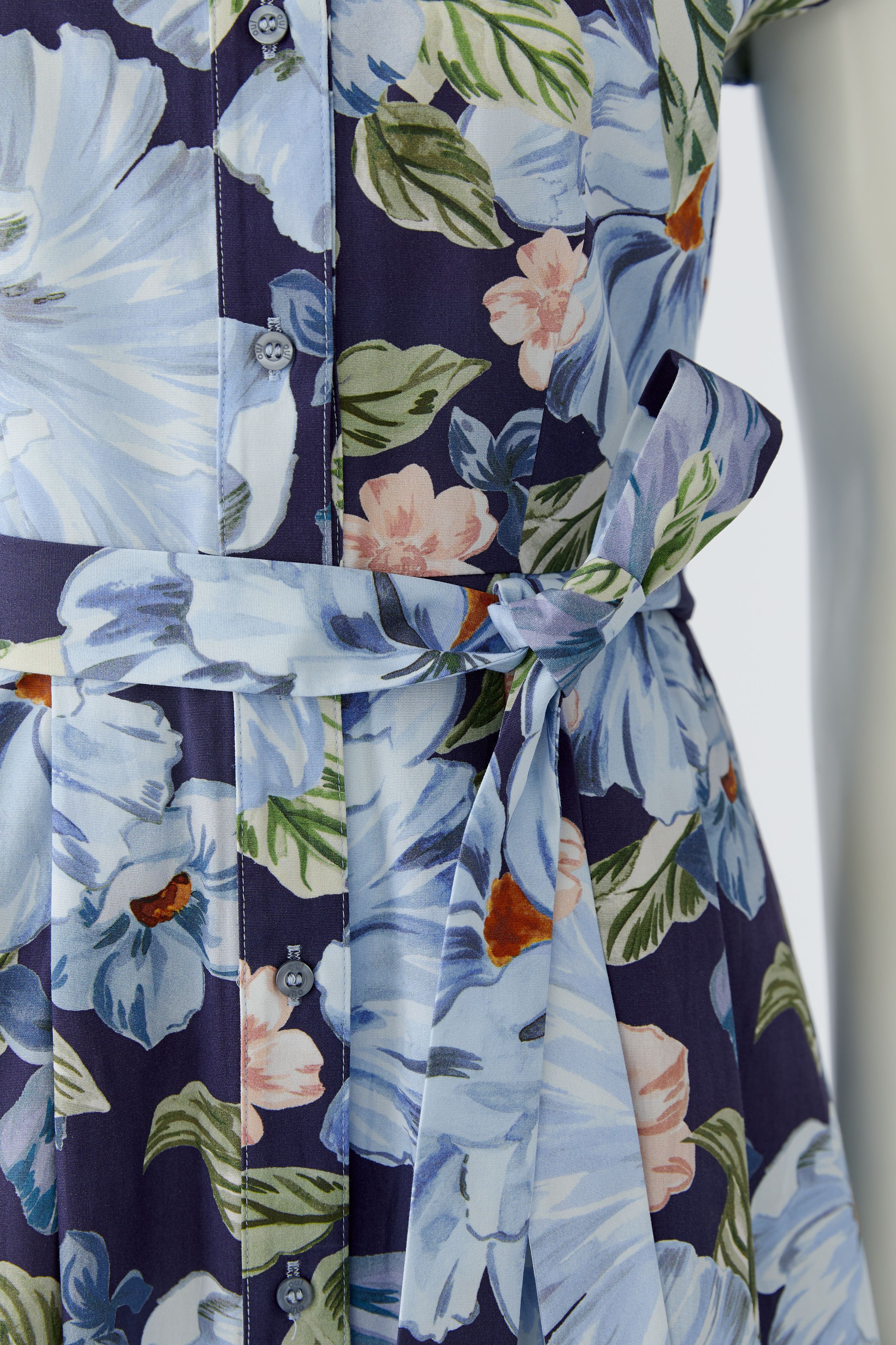 Oui 97172 Blue/Pink Flower Dress
