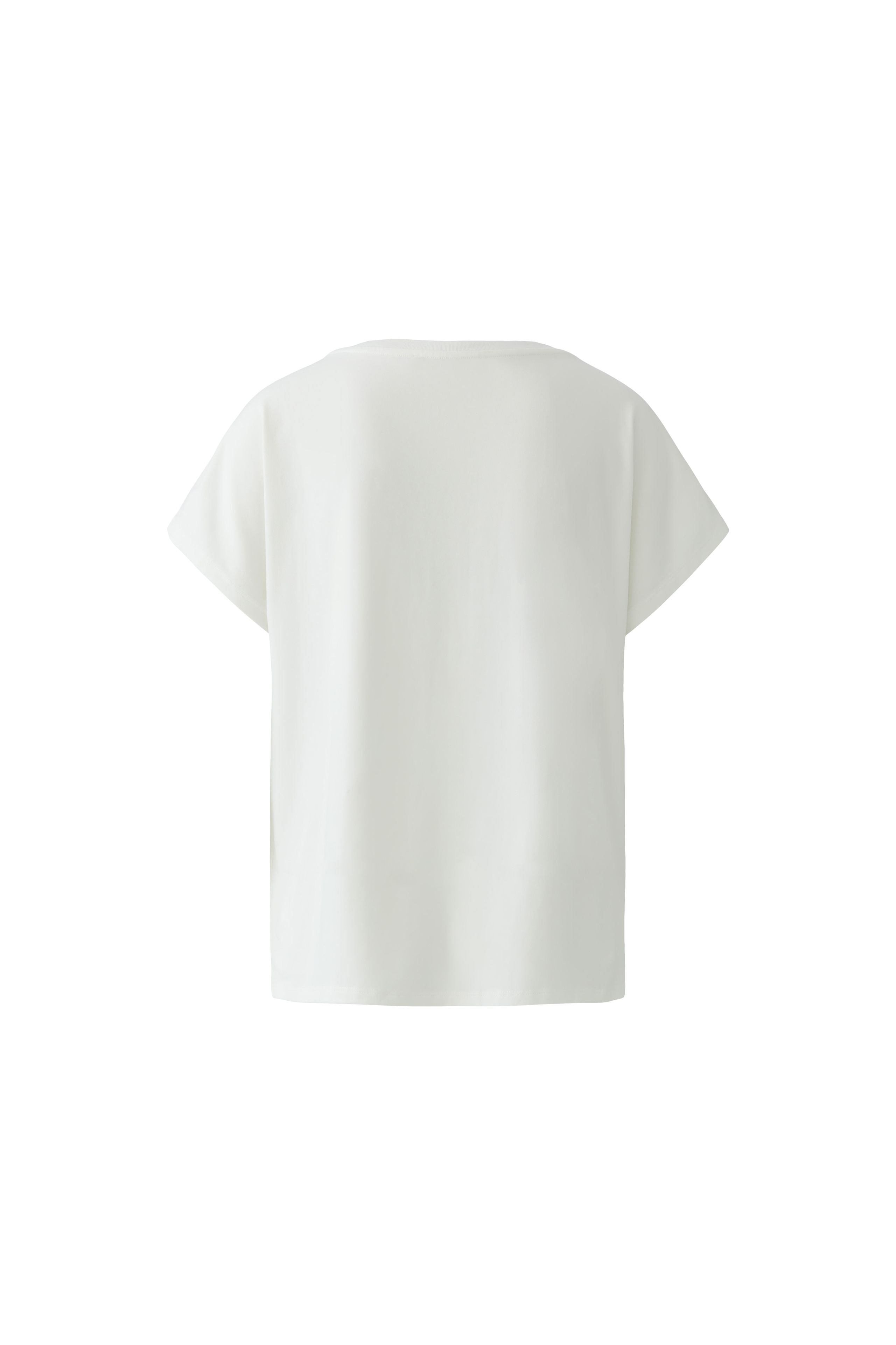 Oui 97200 White/Yellow Diamante T.shirt