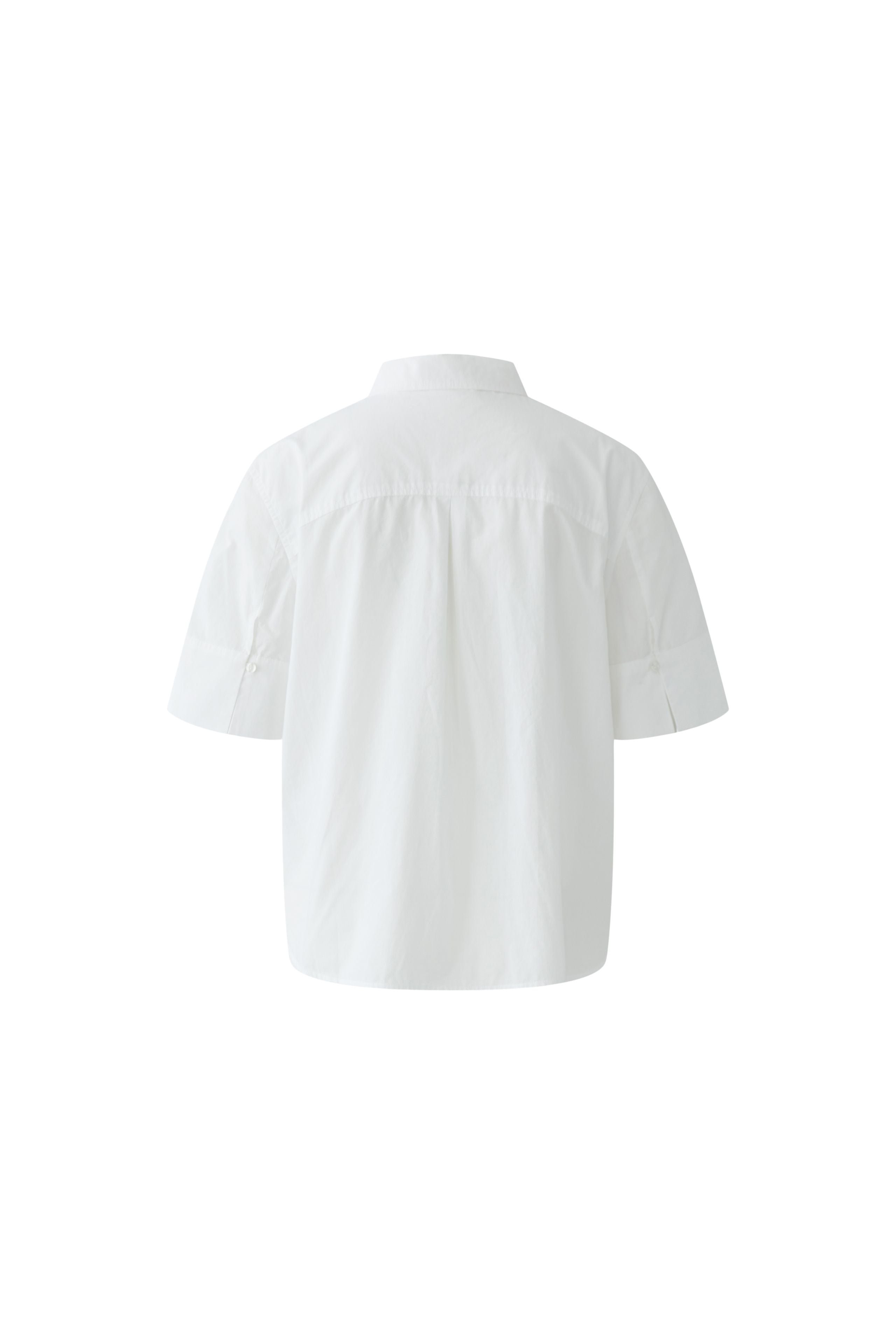 Oui 97230 White Cotton Flower Shirt