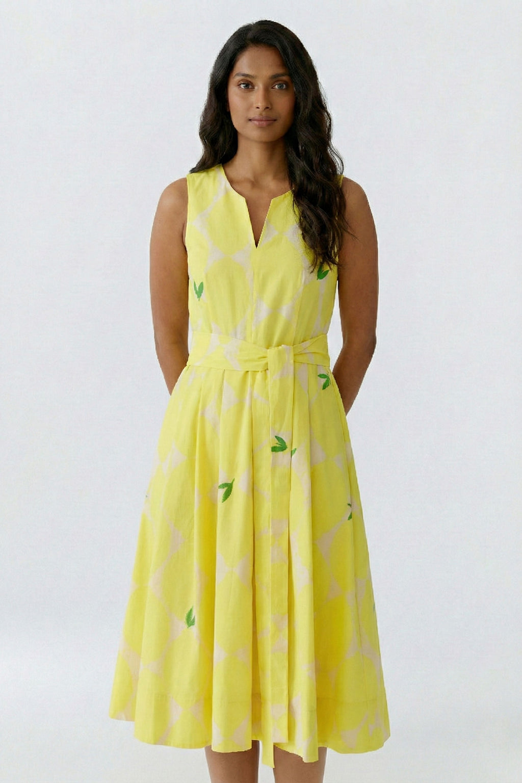 Oui 97347 Yellow/stone Sleeveless Dress