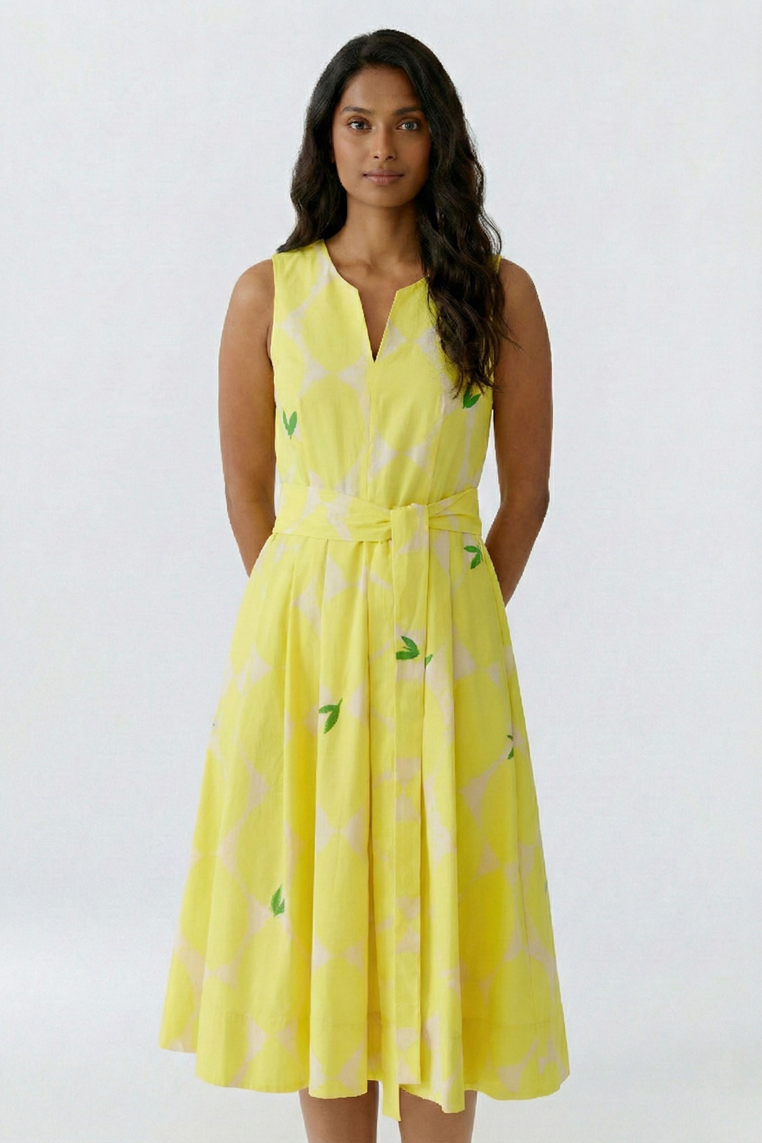 Oui 97347 Yellow/stone Sleeveless Dress