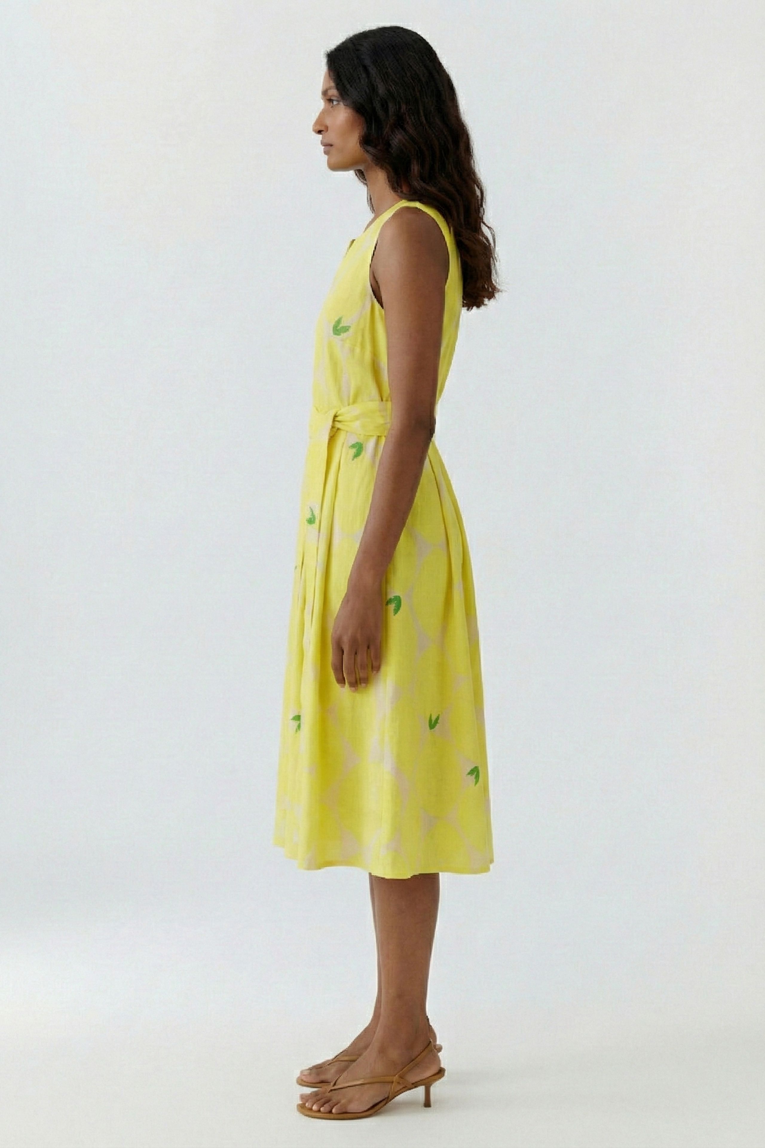 Oui 97347 Yellow/stone Sleeveless Dress