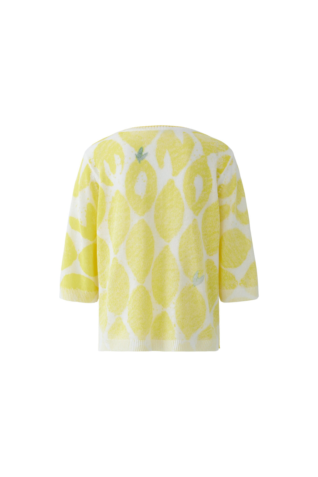 Oui 97413 Yellow/White 3/4 sleeve Jumper