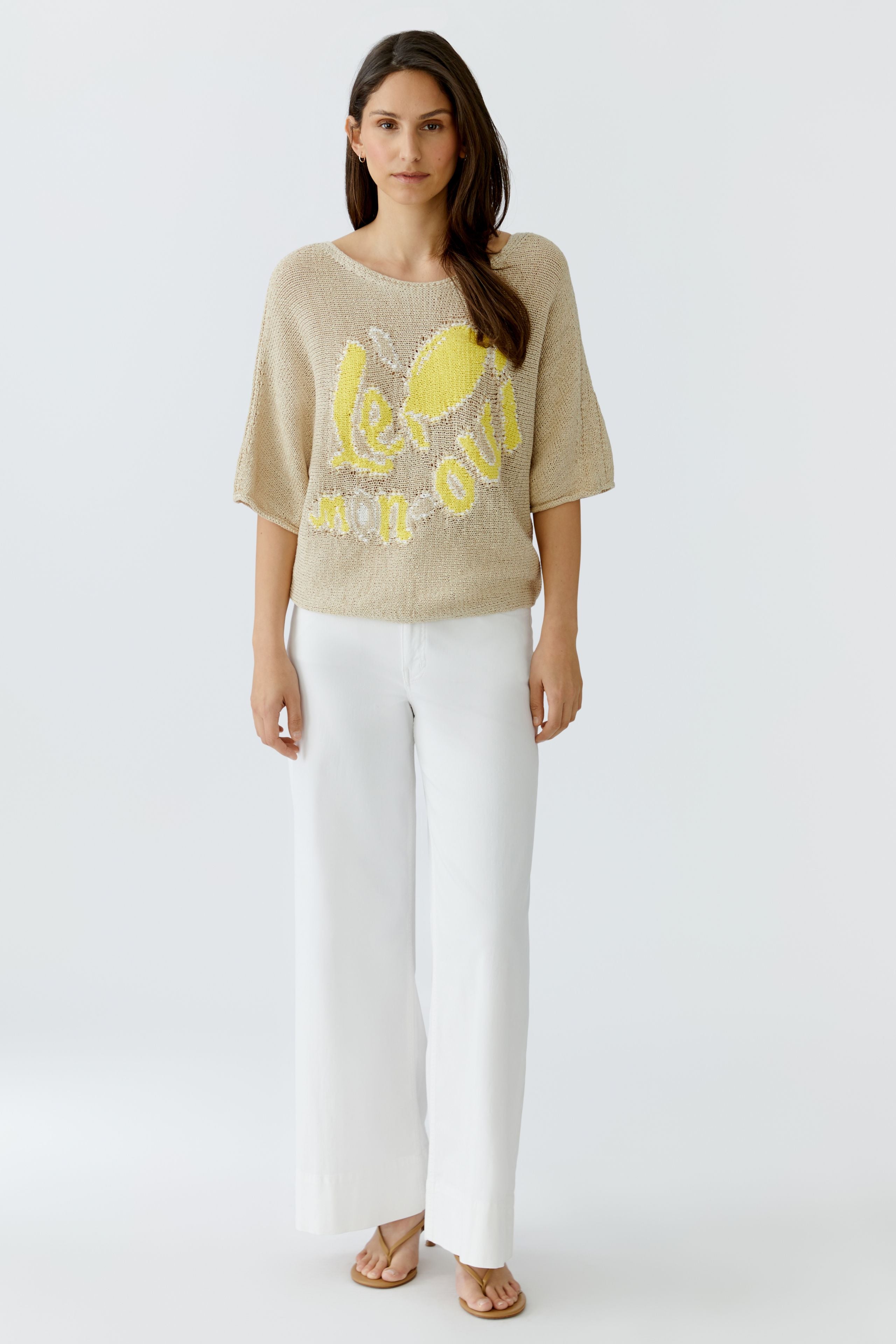 Oui 97433 Camel/yellow Jumper