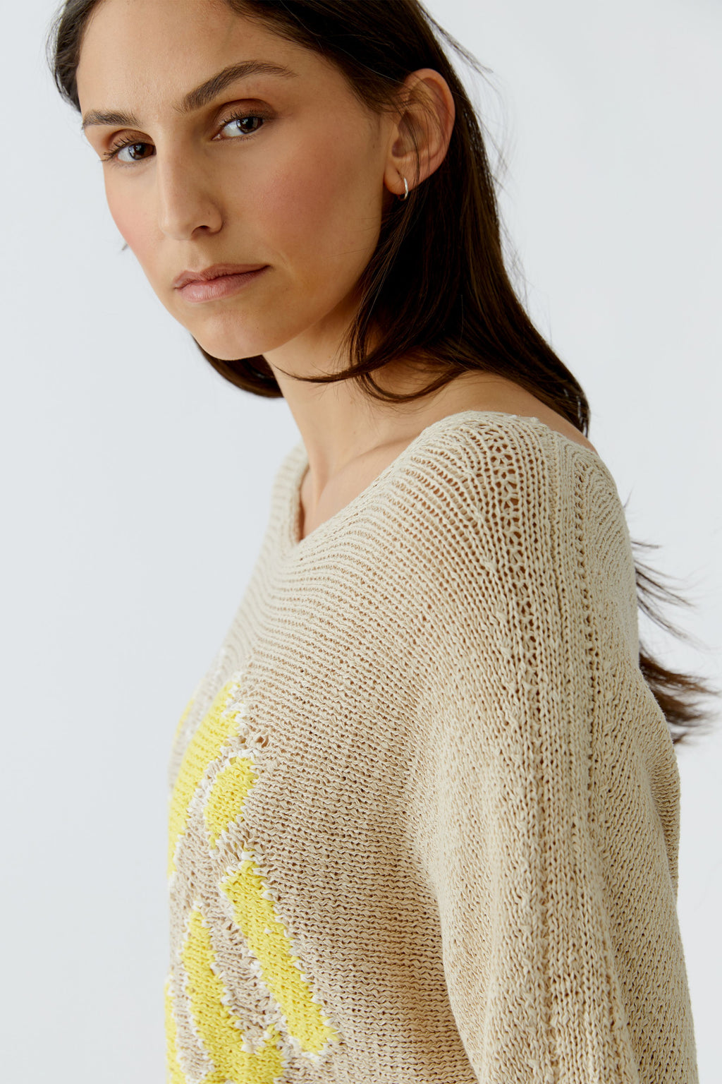 Oui 97433 Camel/yellow Jumper