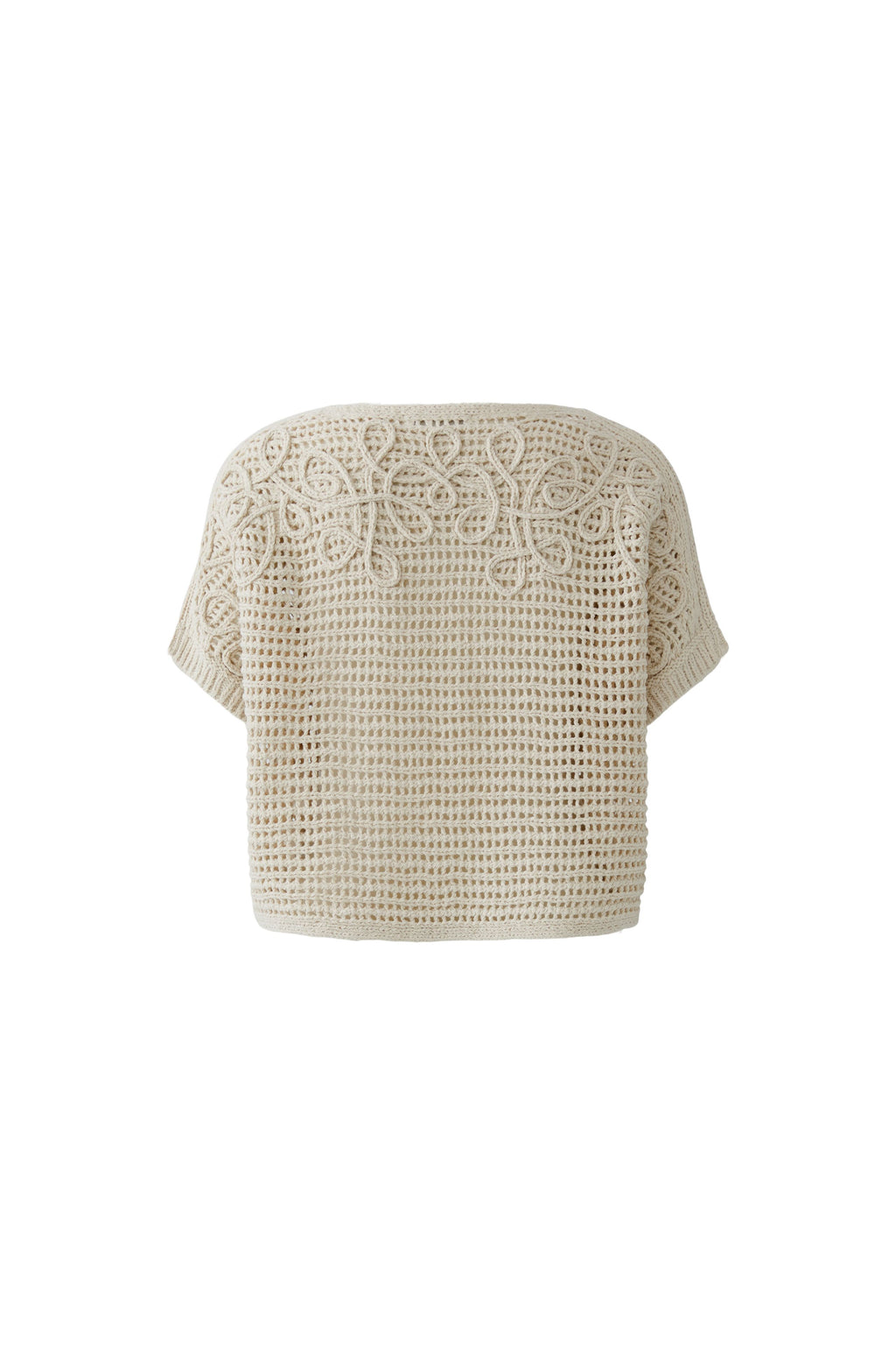 Oui 97438 Oatmeal Crochet Jumper
