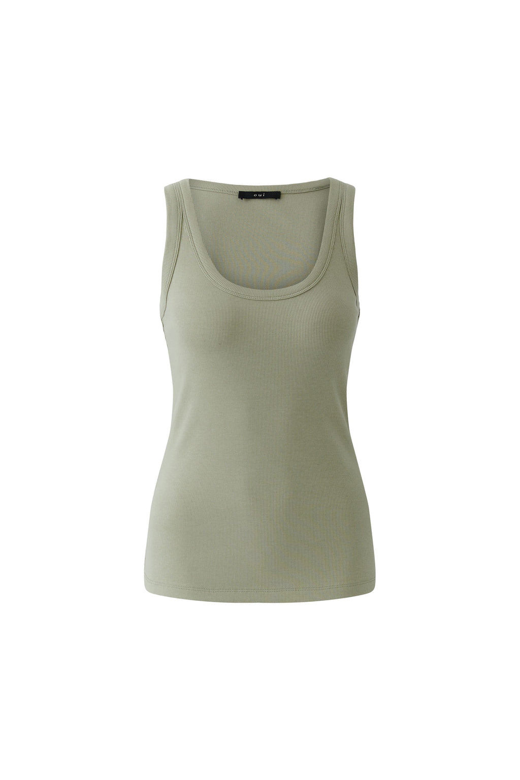 Oui 97459 Green Vest Top