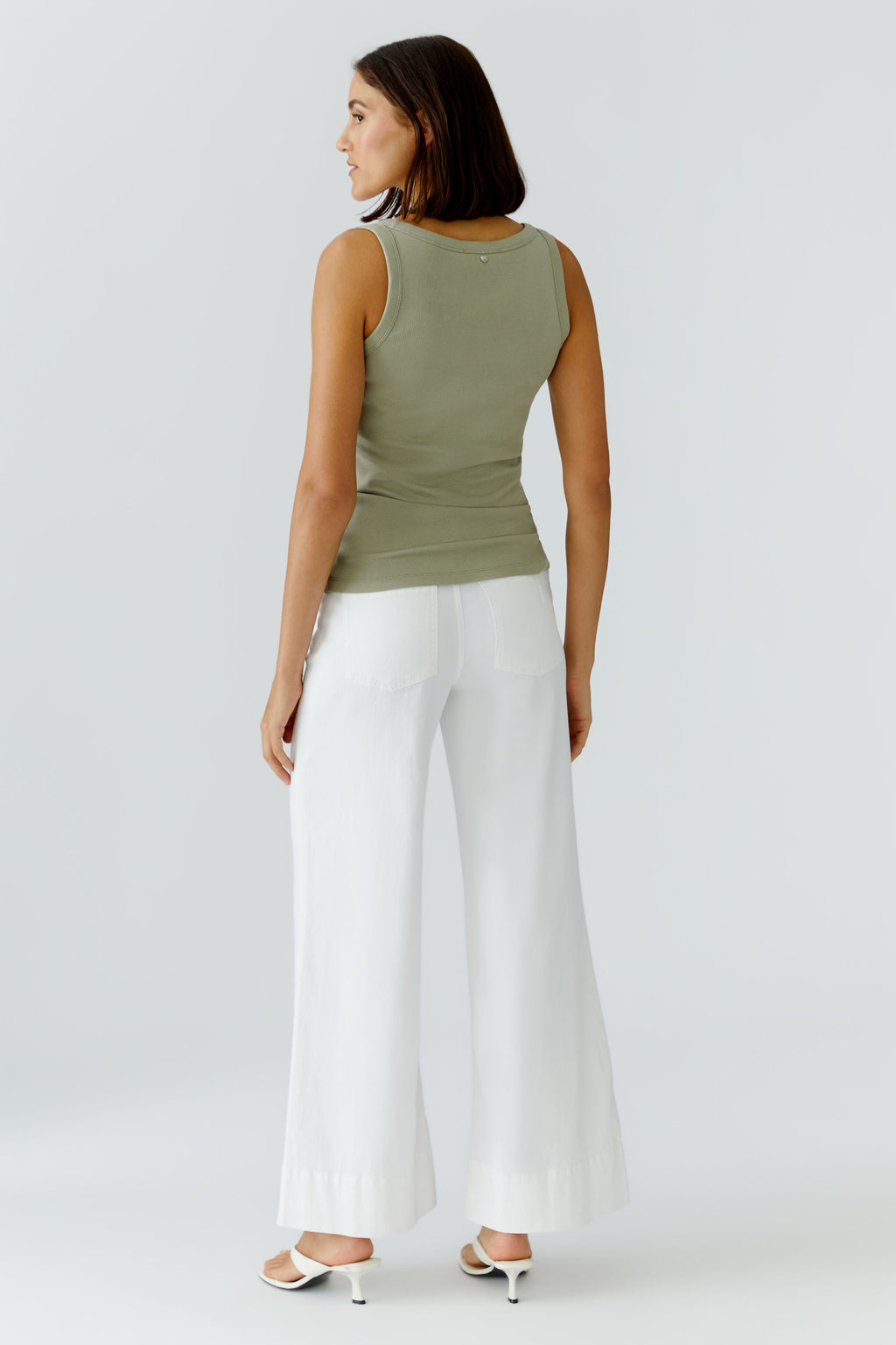 Oui 97459 Green Vest Top