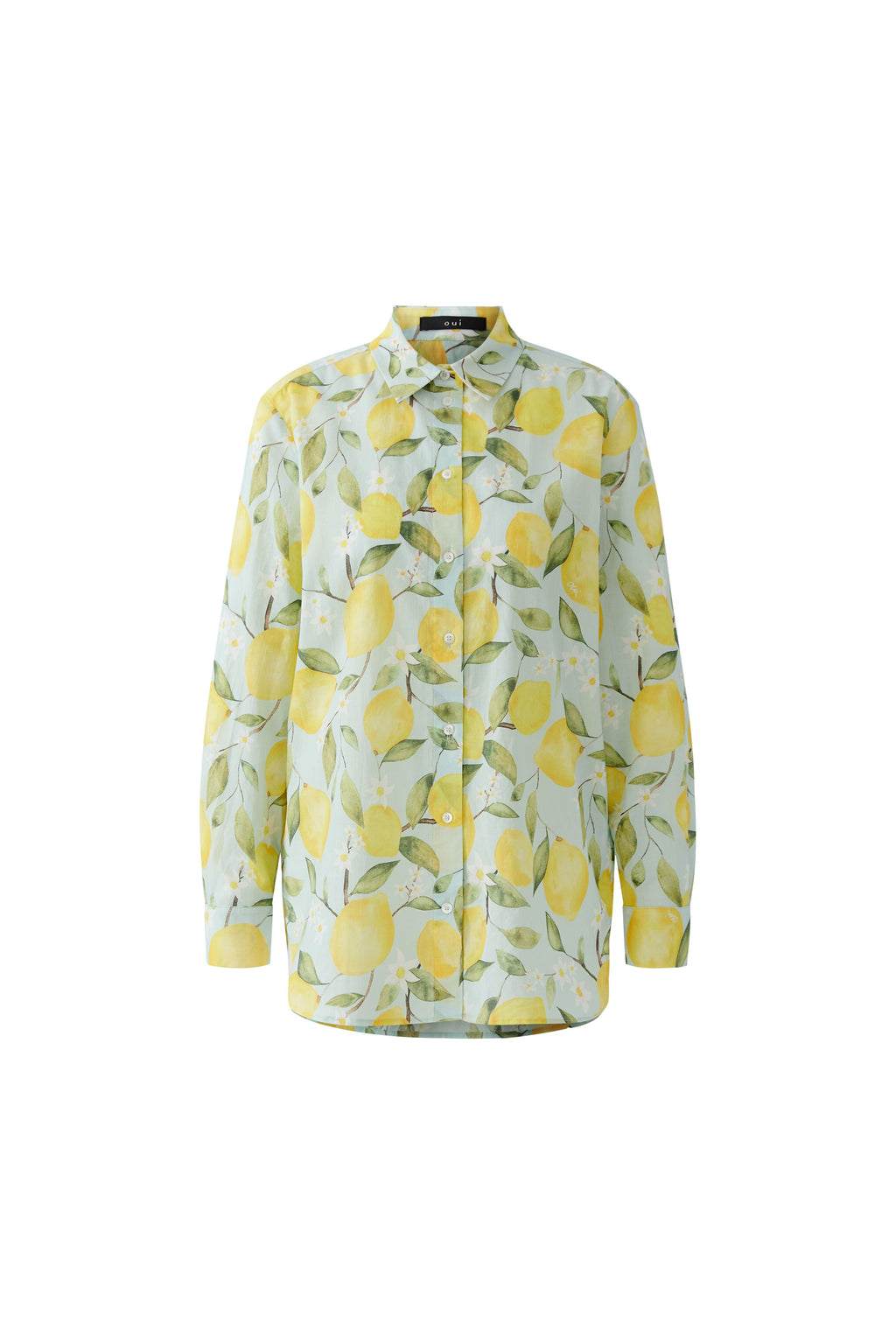 Oui 97535 Yellow/Green Long Sleeve Shirt