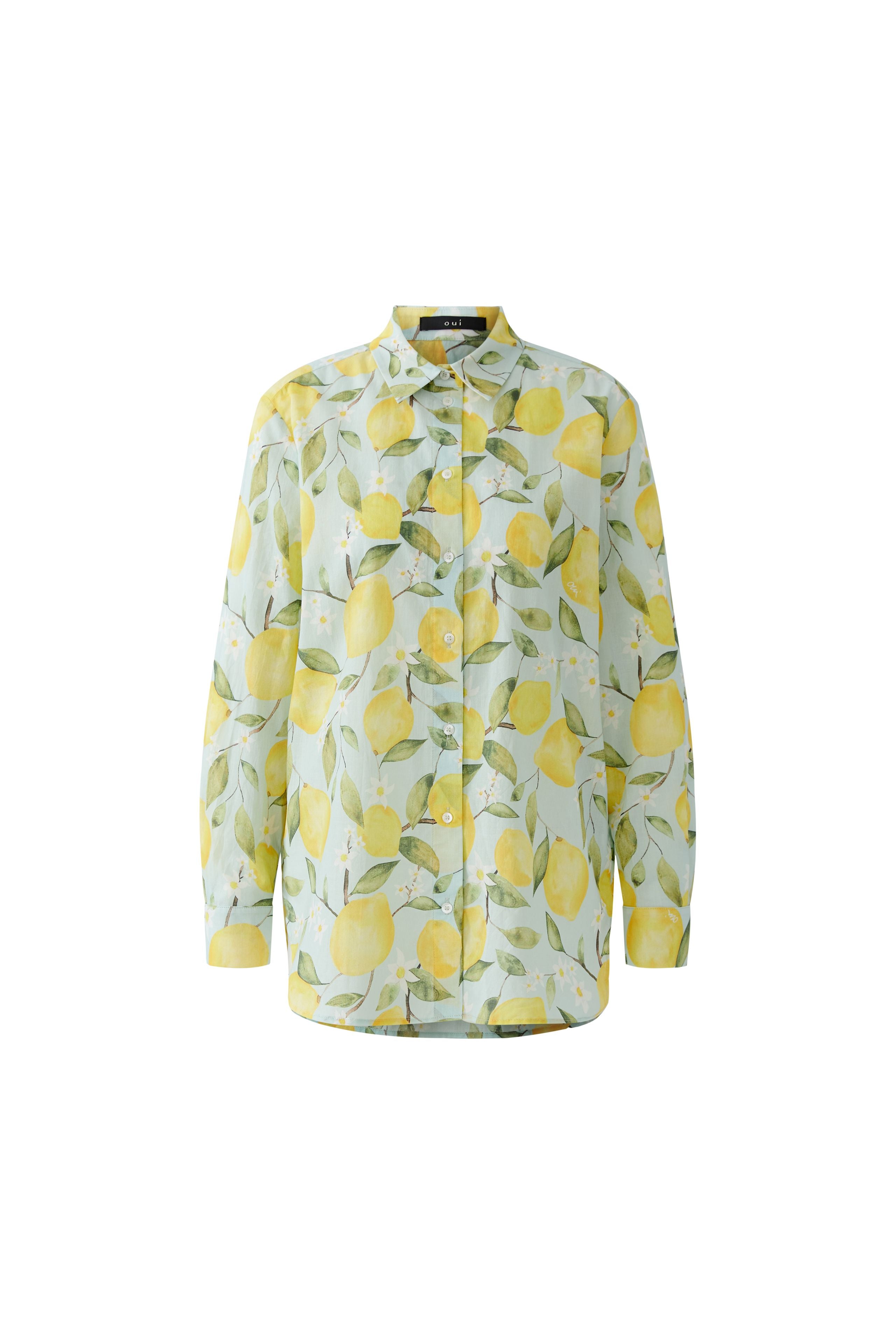 Oui 97535 Yellow/Green Long Sleeve Shirt