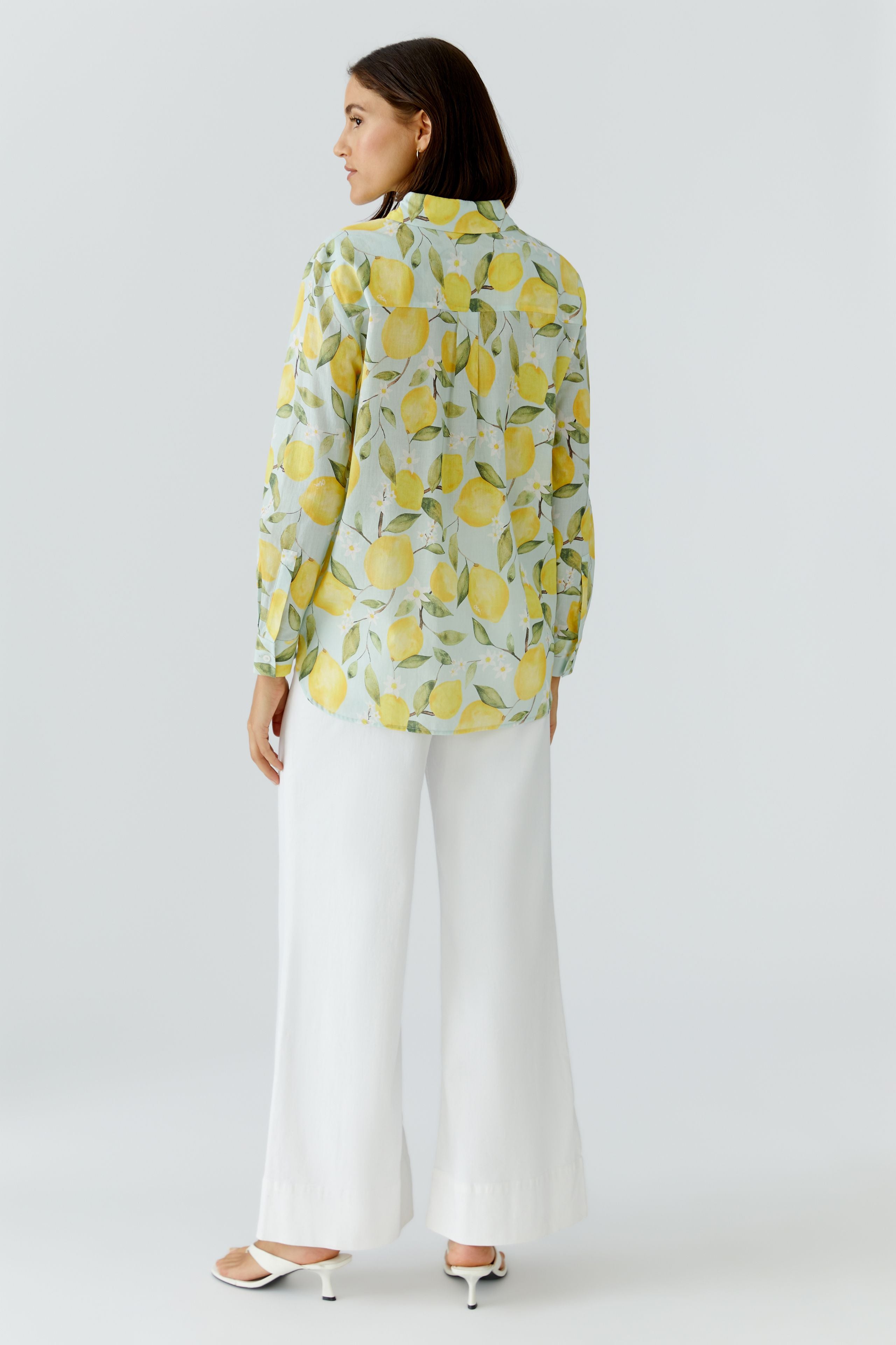 Oui 97535 Yellow/Green Long Sleeve Shirt