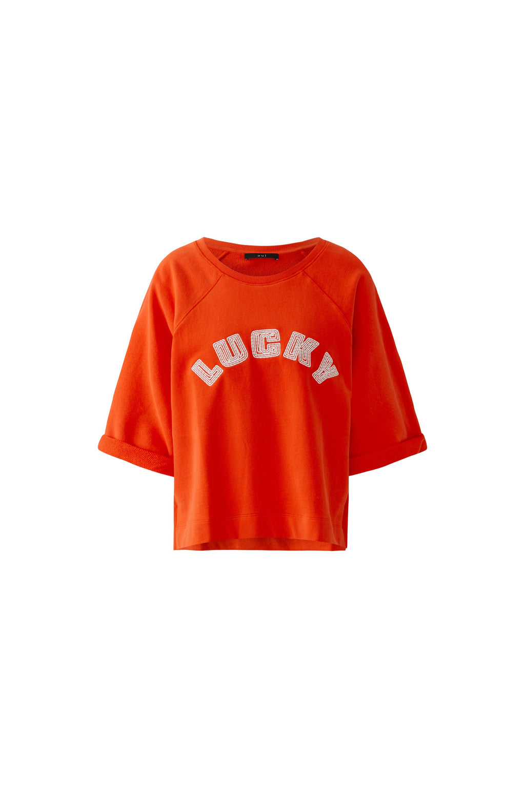 Oui 97586 Red Short Sleeved Sweatshirt