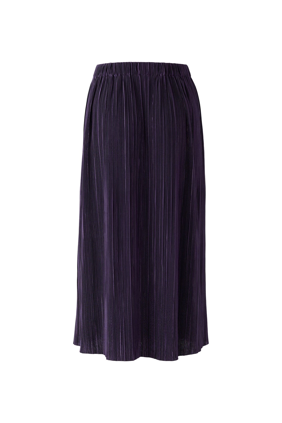 Oui Purple OR  Navy Crinkle Pleated Midi Skirt