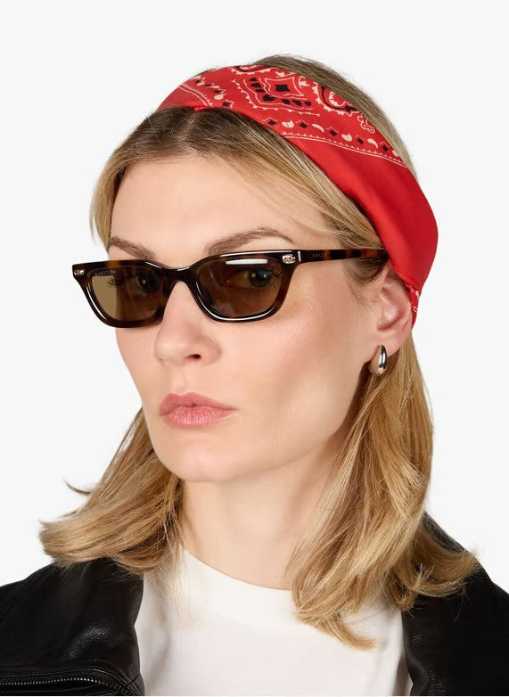Suncoo Alambra Red Printed Neck Scarf