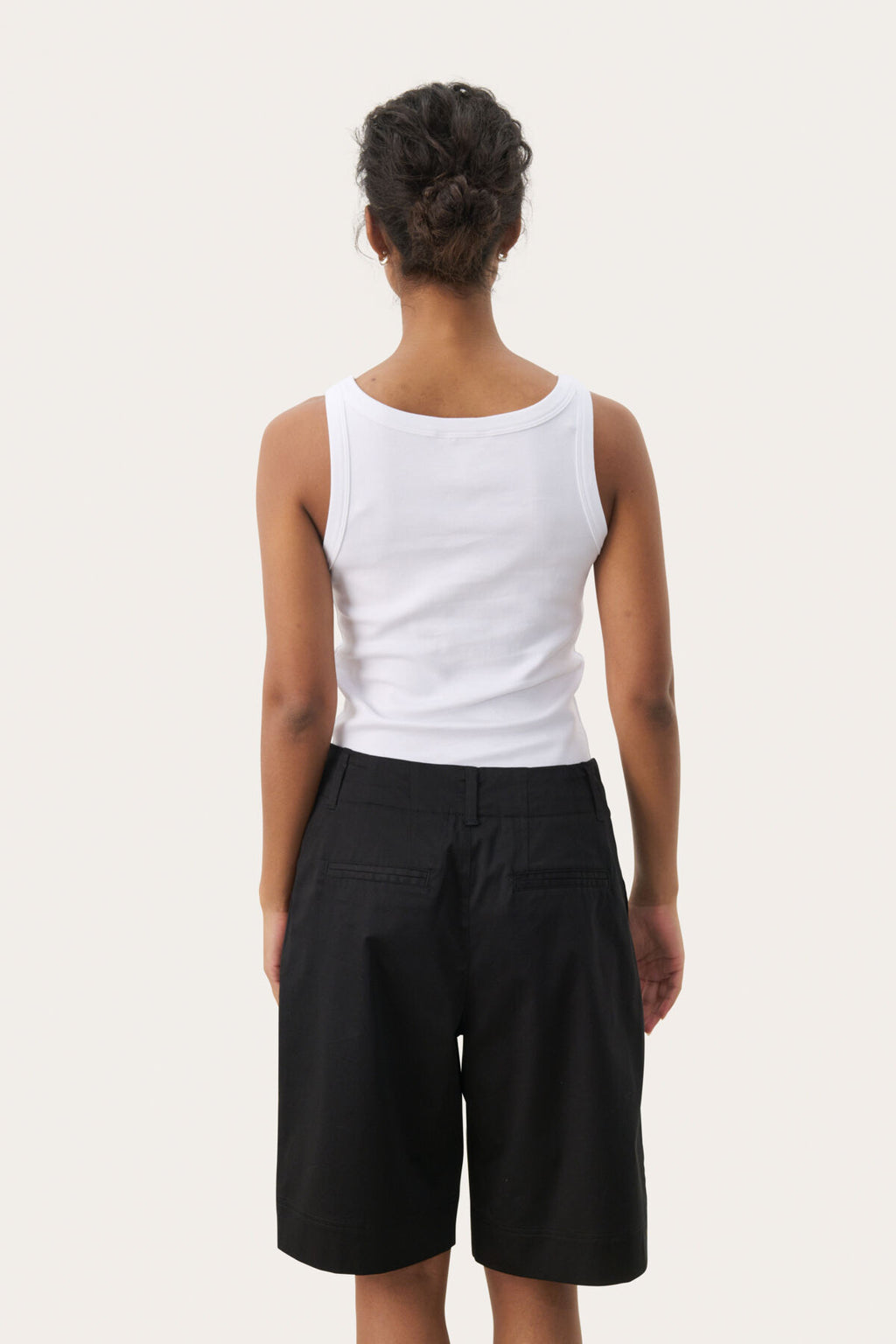 Part Two Arvida Cotton Vest Top – Soft Stretch Everyday Tank in White