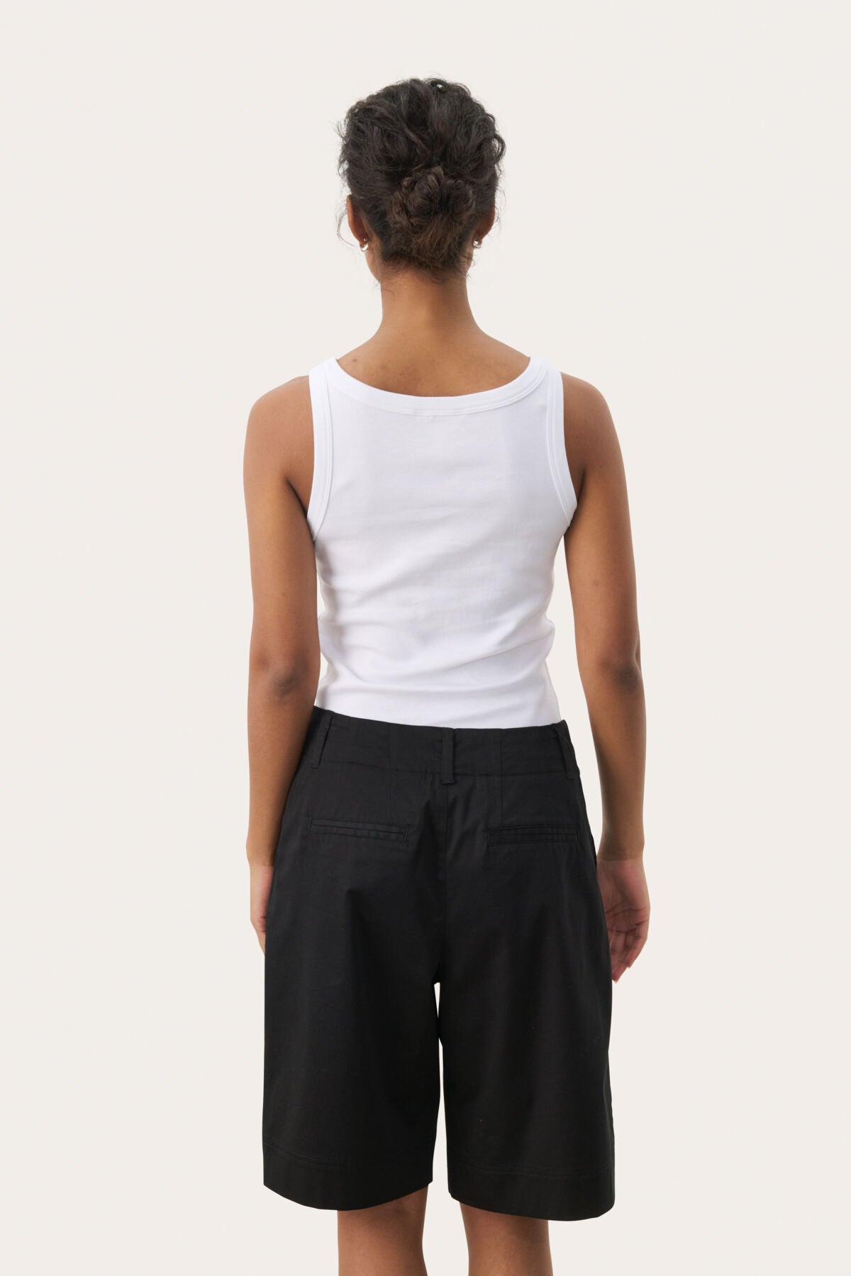 Part Two Arvida Cotton Vest Top – Soft Stretch Everyday Tank in White