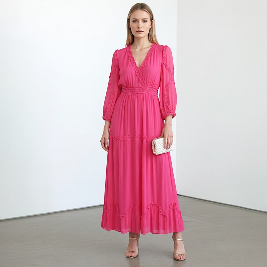 BRDR Valentina Red Maxi Dress