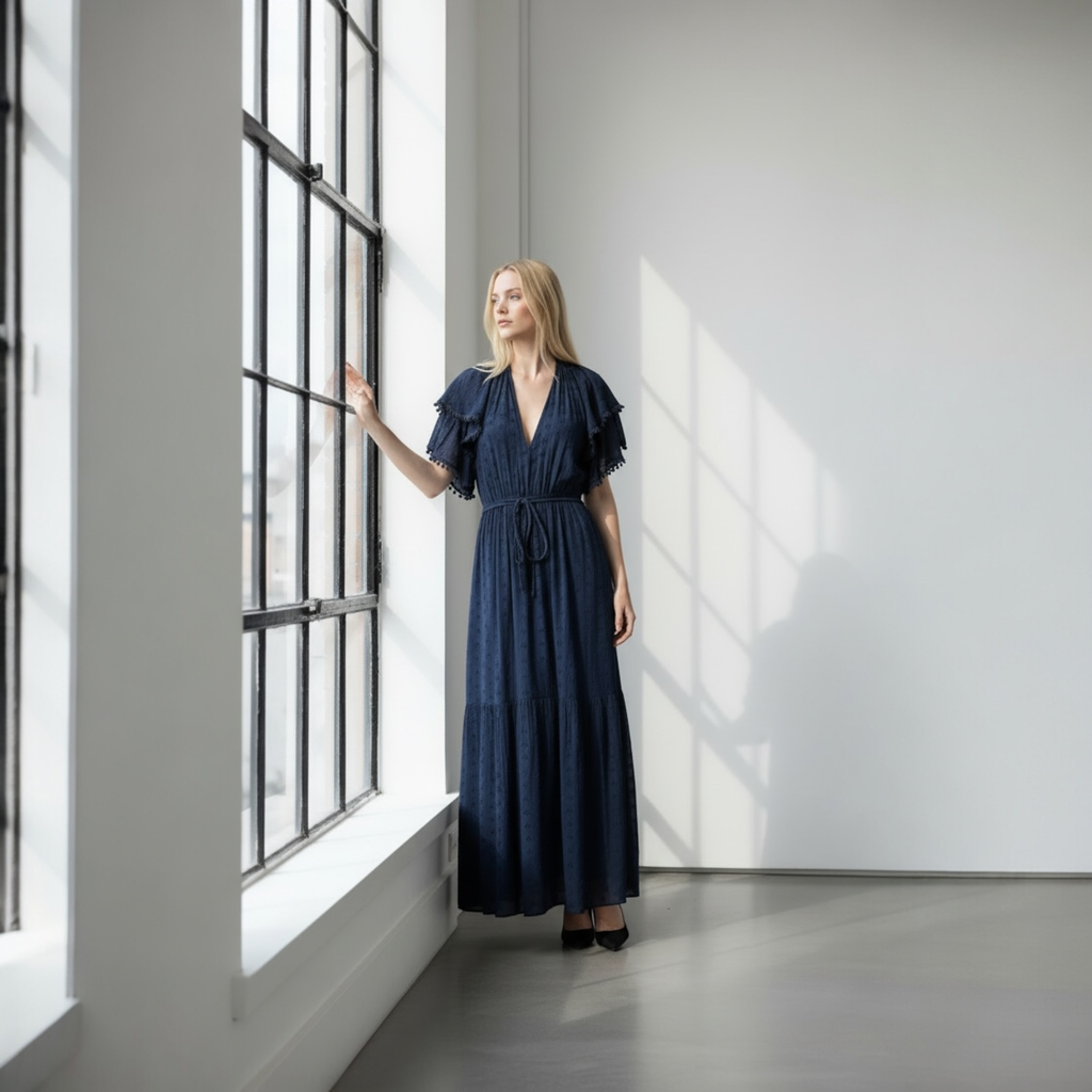 BRDR Wave Dress Marine Blue
