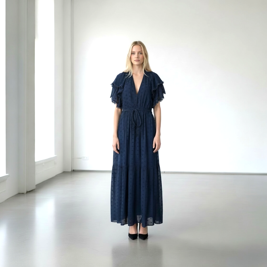 BRDR Wave Dress Marine Blue