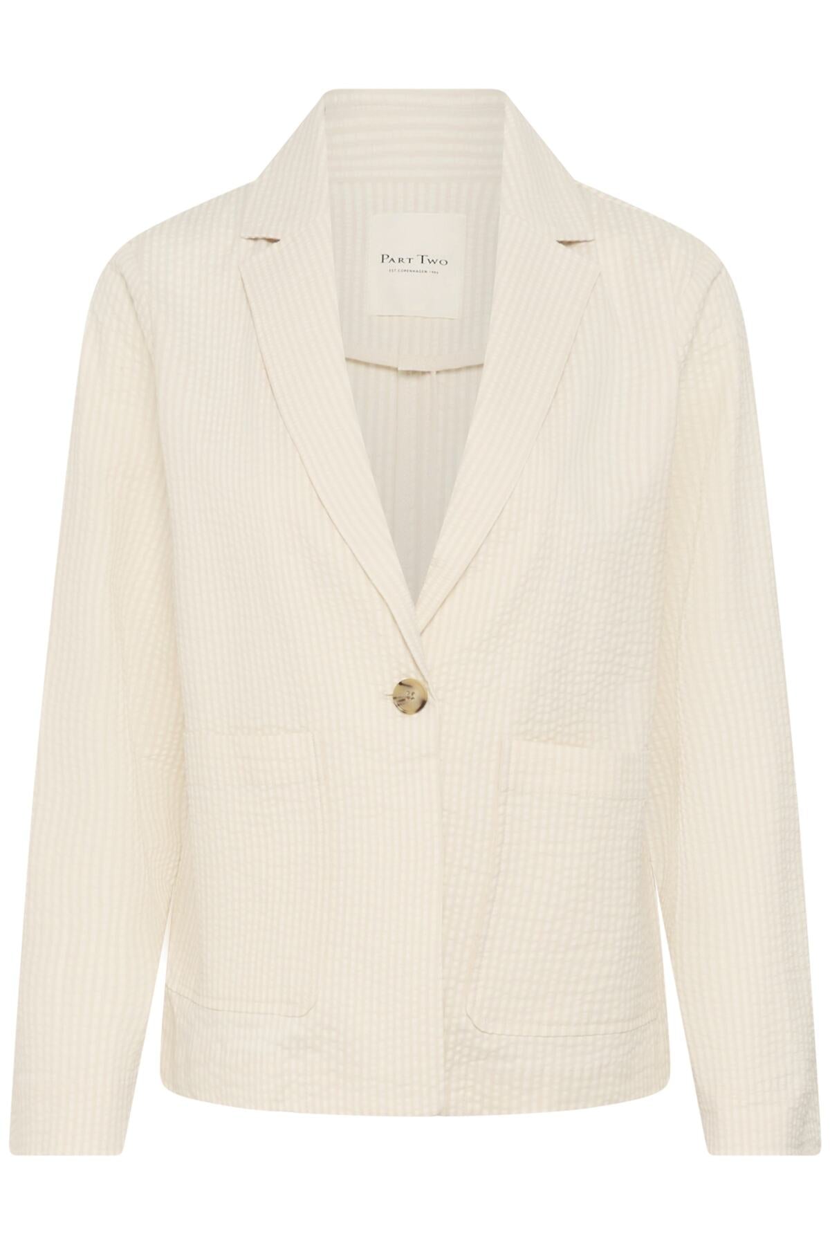 Part Two  Briddi Whisper White Stripe Seersucker Jacket