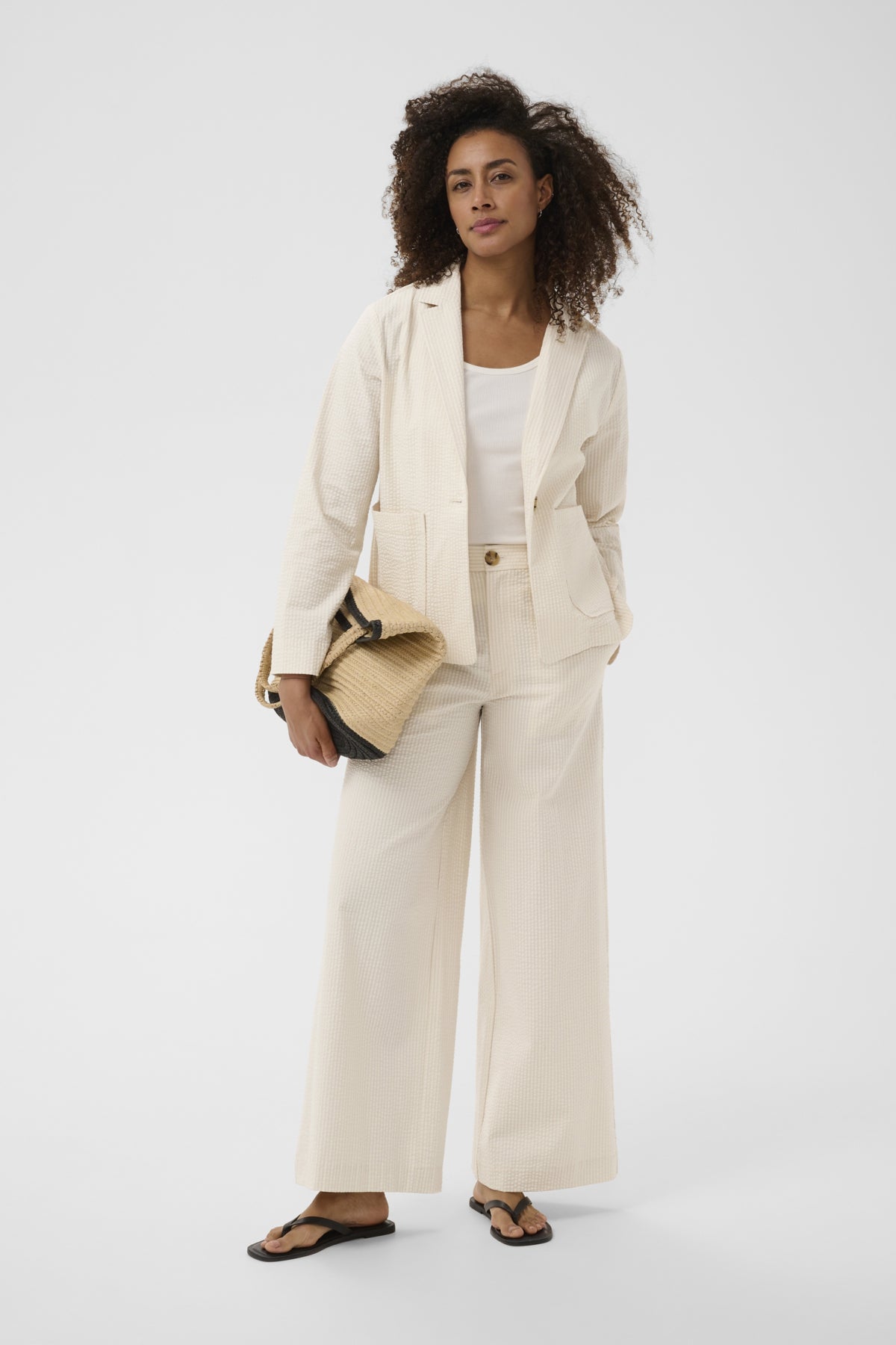 Part Two  Briddi Whisper White Stripe Seersucker Jacket