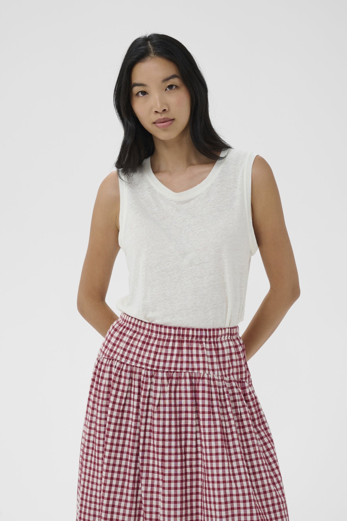 Part Two Buena Linen Top – Black, Rust or  White