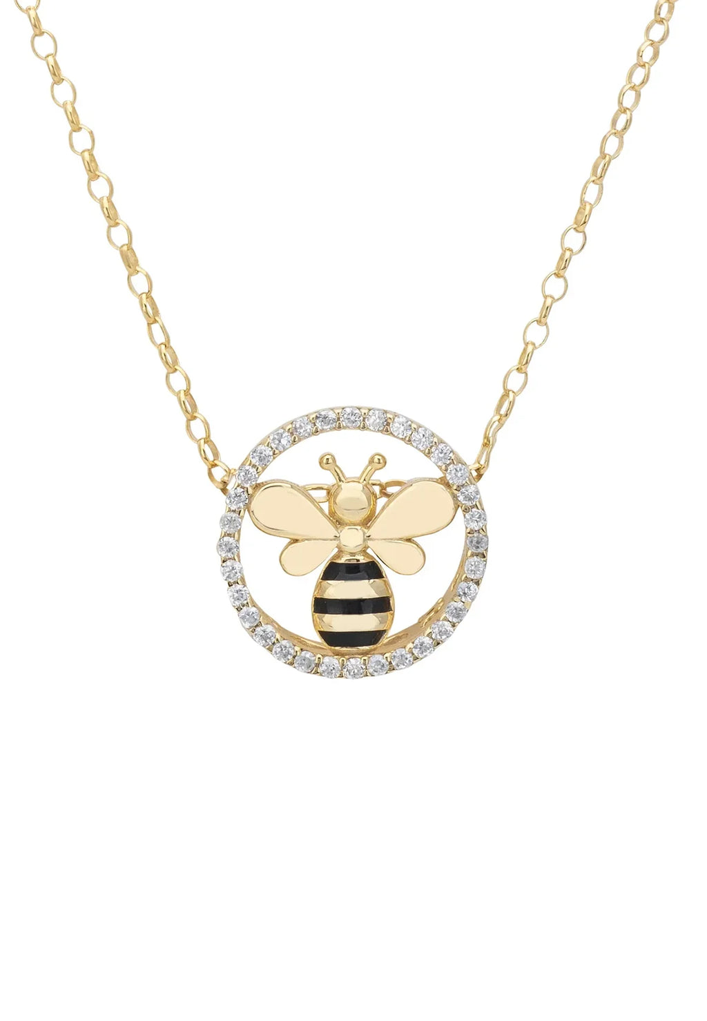 Latelita Bumble Bee Pendant Necklace Gold