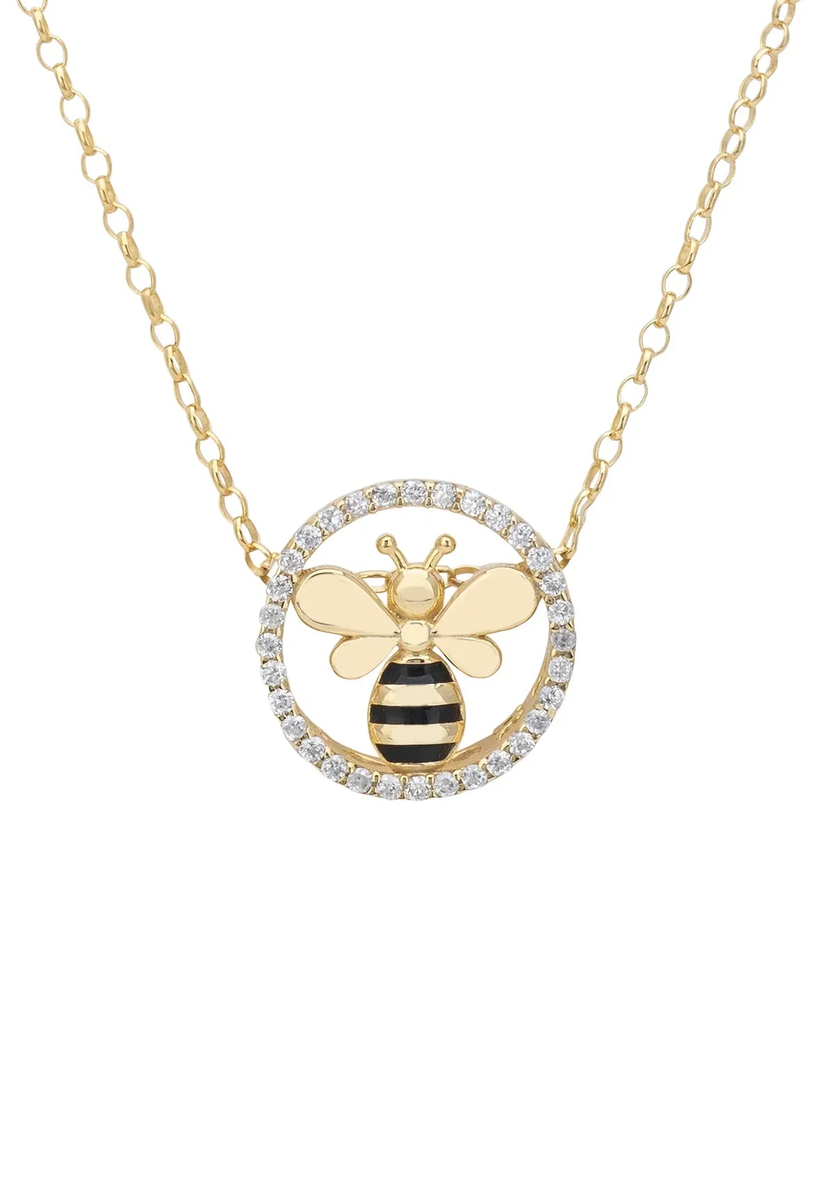 Latelita Bumble Bee Pendant Necklace Gold
