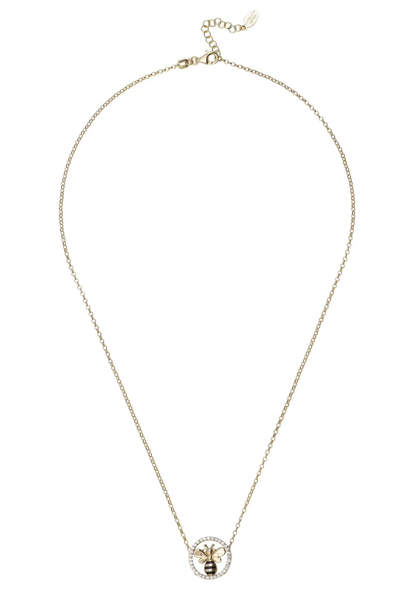 Latelita Bumble Bee Pendant Necklace Gold