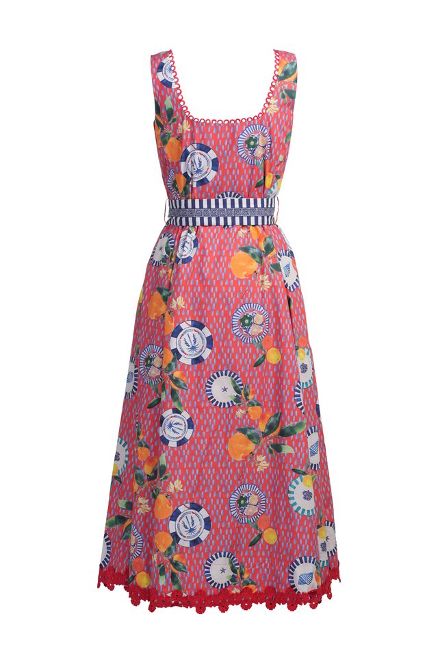 Emily Lovelock Emily Lovelock Aubrey Red Print Dress