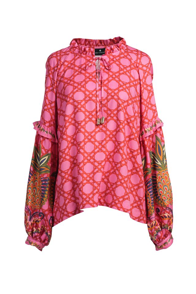 Emily Lovelock Emma Blouse – Pink Floral