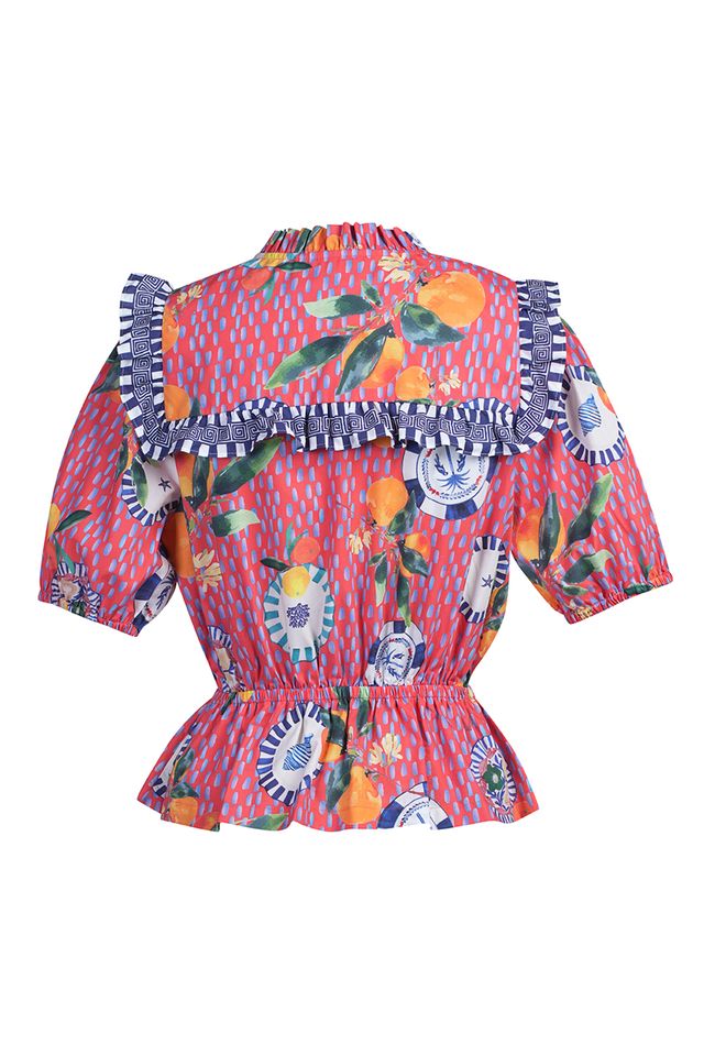 Emily Lovelock Freya Blouse – Red Print