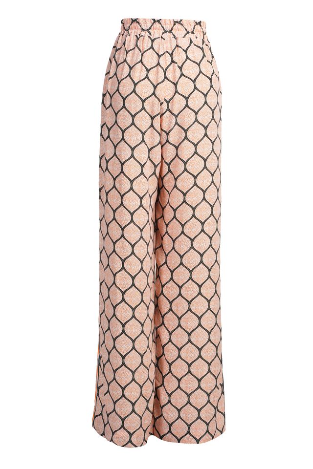 Emily Lovelock Denise Trousers – Orange & Black Print