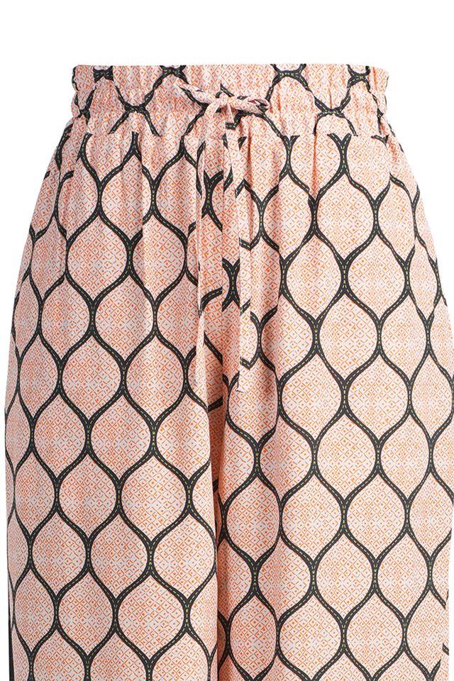 Emily Lovelock Denise Trousers – Orange & Black Print